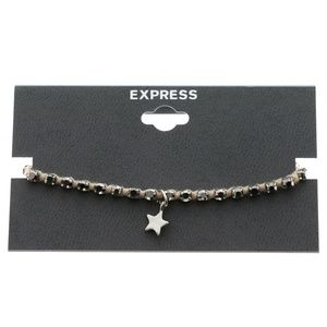 Star charm Fashion-Bracelet Silver-Tone/Pink NWT